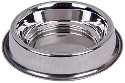 

Pets Empire Dog round Stainless Steel Pet Bowl(400 ml Beige)