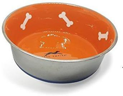 

Pets Empire Ceramic Coating(Color May Vary) Dog bowl With Silicon Base Steel Bowl (1 piece) 2800ml round Silicone Pet Bowl(2800 ml Multicolor)