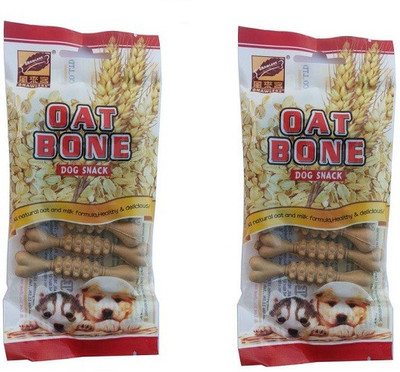 

Gnawlers Soft Oat Bone 7 in 1 (Pack of 2) By Pawsitively Pet Care Vegetable Dog Treat(200 g, Pack of 2)
