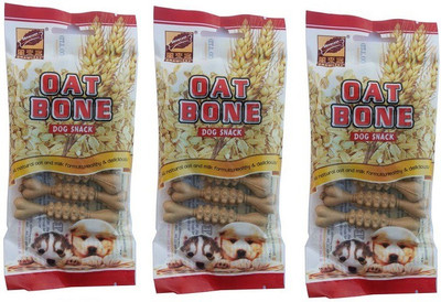 

Gnawlers Soft Oat Bone 7 in 1 ( Pack of 3) By pawsitively Pet Care Vegetable Dog Treat(300 g, Pack of 3)