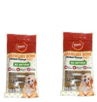 

Gnawlers Chicken Bone 4 in 1 (Pack of 2) By Pawsitively Pet Care Chicken Dog Treat(200 g, Pack of 2)