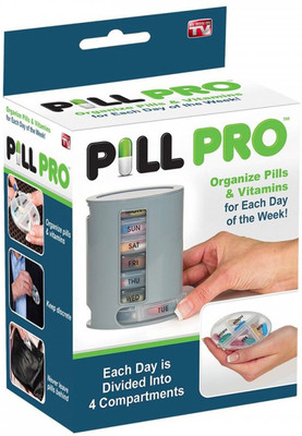 

Wishpool Daily PILL PRO Pill Organiser Pill Box 7 Day Compartments Tablet Holder Pill Box(Multicolor)