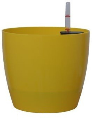 

Minerva Naturals Self watering planter 9'' Yellow color (PACK OF 1) 23 cm x 20 cm Plant Container Set(Plastic)