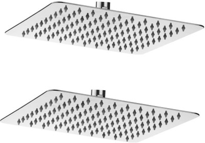 LOGGER -4X4 Inches Square Ultra Slim Shower (Set of 2 pcs) Shower Head