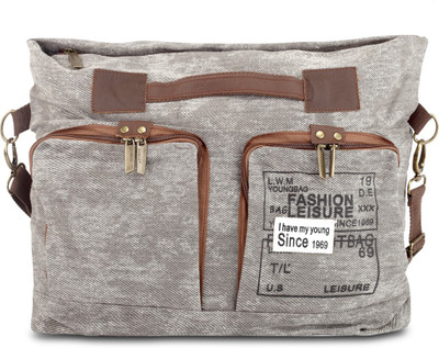 

Baggabond Cotton Canvas Travel Bags BGCT0002 Small Travel Bag(Grey)