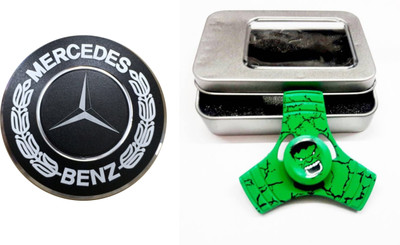 

S.Blaze Metal 3 Arm Hulk Fidget Spinner with Metal Mercedes Fidget Spinner Toy for Kids & Adults(Black, Green)