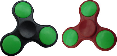 

S.Blaze Combo of 3 Arm Green Rounded Red & Black Fidget Spinner Toy for Kids & Adults(Red, Black)