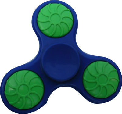 

S.Blaze 3 Arm Green Rounded Blue Fidget Spinner Toy(Blue)