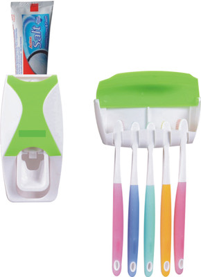 

S.Blaze Automatic Tooth Paste Dispenser Plastic Toothbrush Holder(Multicolor, Wall Mount)