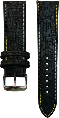 

Flux FX-strap-155 22 mm Leather Watch Strap(Black)
