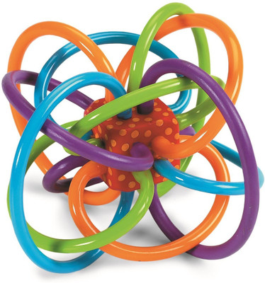 

Baby Bucket Teething Toy & Flexible Ring Rattle(Multicolor)