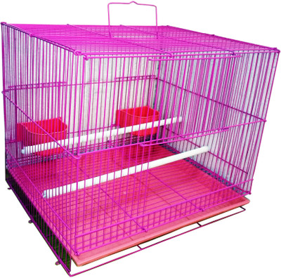 

Petshop7 Bird Cage Pink Bird House(Hanging, Free Standing)