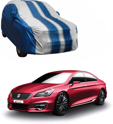 Purpleheart Car Cover For Maruti Suzuki Ciaz (With Mirror Pockets)(White, Blue)