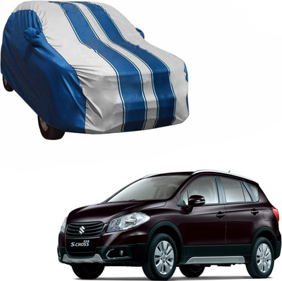 Purpleheart Car Cover For Maruti Suzuki S-Cross (With Mirror Pockets)(White, Blue)