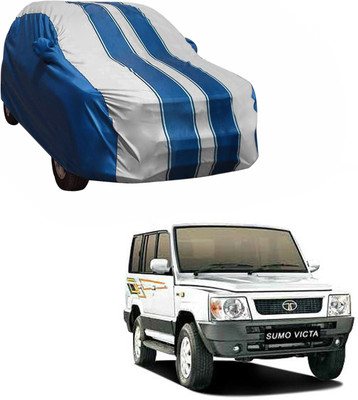 Purpleheart Car Cover For Tata Victa (With Mirror Pockets)(White, Blue)