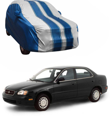 Purpleheart Car Cover For Maruti Suzuki Esteem (With Mirror Pockets)(White, Blue)