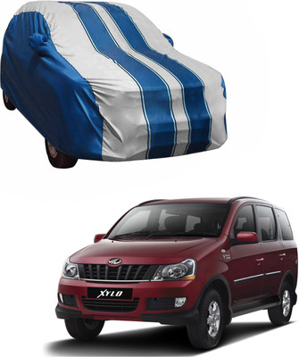 Purpleheart Car Cover For Mahindra Xylo (With Mirror Pockets)(White, Blue)