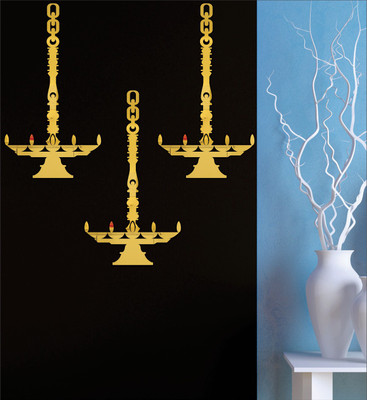 

Wall1ders  3D Acrylic Sticker(Pack of 3, Gold