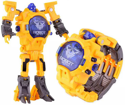 

Kiditos Transforming Robot Toy Convert to Digital Watch for Kids(Yellow)
