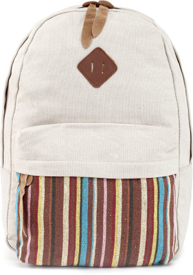 

Baggabond Cotton Canvas Back Pack BGCB0004 15 L Backpack(Grey)