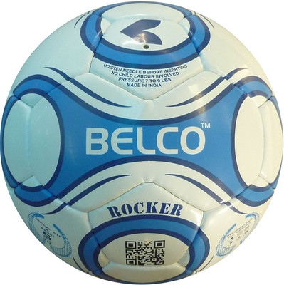 

BELCO Rocker 3 White / Blue PVC Hand sticthed Football Football - Size: (Pack of 1, Blue, White
