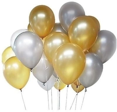 

EVA Solid EVA0102 Balloon(Grey, Gold, Pack of 50)