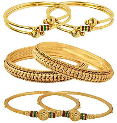 You Bella Alloy Bangle Set  (Pack of 6)