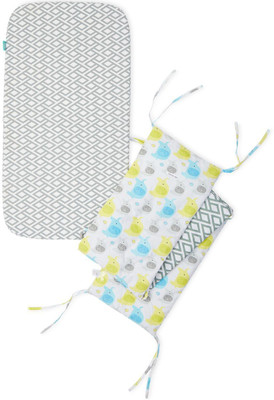 

Mini Klub Polycotton Bedding Set(Multicolor, 1 Foam Bed, 1 Cradle Bumper)