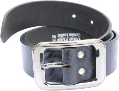 RK ENTERPRISES Men Formal Black Genuine Leather Belt