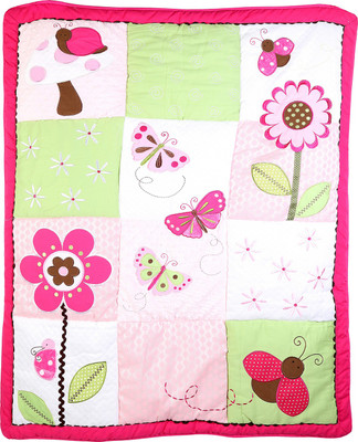 

Babyoodles Embroidered  Comforter(Cotton, Pink