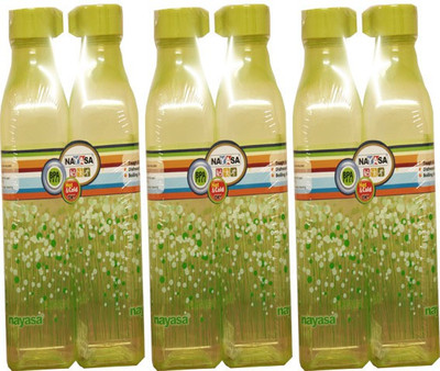 NAYASA 1000 ml Plastic Bottle(Pack of 6, Green)
