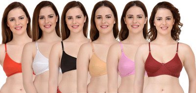 Yana Women T-Shirt Non Padded Bra(Multicolor)