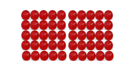 

manogyam 100 red tea light candles Candle(Red, Pack of 50)