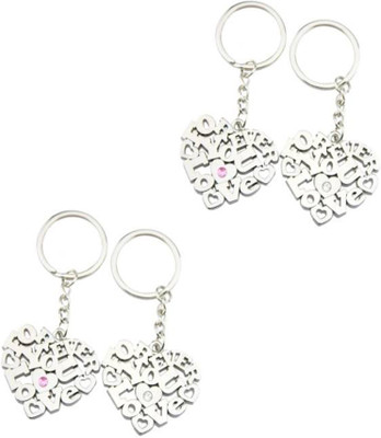 

MGP Fashion Love Heart Couple Gift Key Chain Combo No.148 Key Chain(Multicolor)
