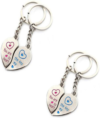 

MGP Fashion Love Heart Couple Gift Key Chain Combo No.142 Key Chain(Multicolor)