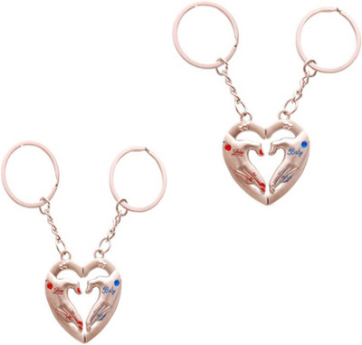 

MGP Fashion Love Heart Couple Gift Key Chain Combo No.158 Key Chain(Multicolor)