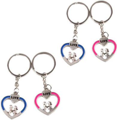 

MGP Fashion Love Heart Couple Gift Key Chain Combo No.147 Key Chain(Multicolor)