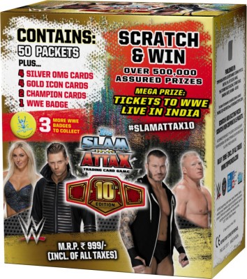 Topps WWE SLAM ATTAX 10 TCG collection Carry Box(Multicolor)