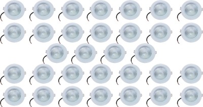 BENE LED 7w Gleam Round Ceiling Light, Color of LED White (Pack of 32 Pcs) Recessed Ceiling Lamp(White)