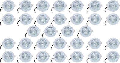 BENE LED 7w Gleam Round Ceiling Light, Color of LED White (Pack of 32 Pcs) Recessed Ceiling Lamp(White)