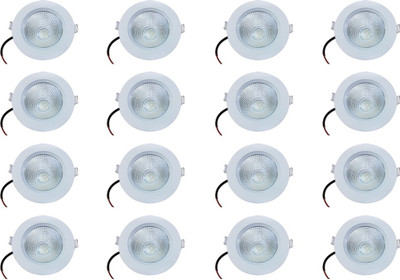 

Bene LED 7w Gleam Round Ceiling Light, Color of LED Yellow (Pack of 16 Pcs) Recessed Ceiling Lamp