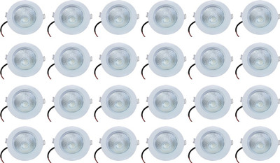 

Bene LED 9w Round Ceiling Light, Color of LED White (Pack of 24 Pcs) Recessed Ceiling Lamp