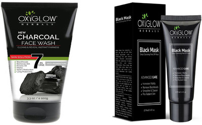 

Oxyglow BLACK MASK & FACE WASH(Set of 2)