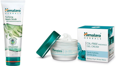 

Himalaya Purifying Neem Scrub, Oil Free Radiance Gel Cream(Set of 2)