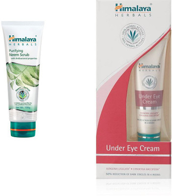 

Himalaya Purifying Neem Scrub, Under Eye Cream(Set of 2)