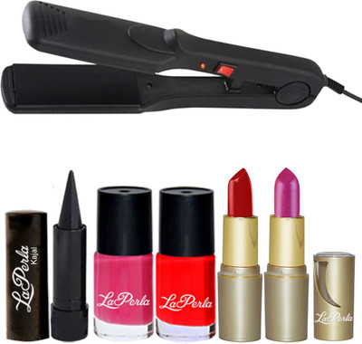 

Adbeni Hair Straightener With Nail Paint Lipstick and Kajal(Set of 6)