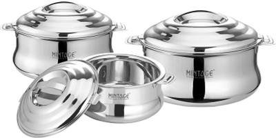 Mintage Casserole Gift Set Hot Case (Lock N Lock) Dolphin Super Belly Cookware Set(Steel, 3 - Piece)