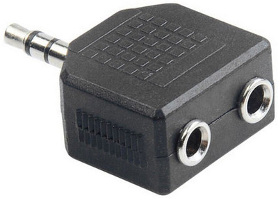 

F2s 3.5mm Male to 2 Female Adapter Headphone Extension(Compatible with Mobile, Laptop, Tablet, Mp3, Gaming Device, Black)