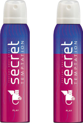 

Secret Temptation Play Deodorant Pack of 2 Deodorant Spray - For Women(300 ml, Pack of 2)