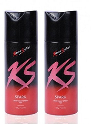 KamaSutra Spark (300 ML, Pack of 2) Deodorant Spray - For Men(300 ml, Pack of 2)